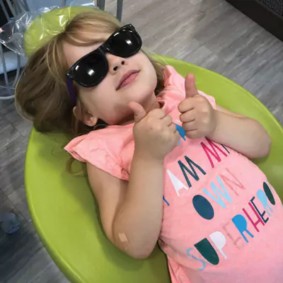General Anesthesia Dentistry Wilmington Patient Two Thumbs Up